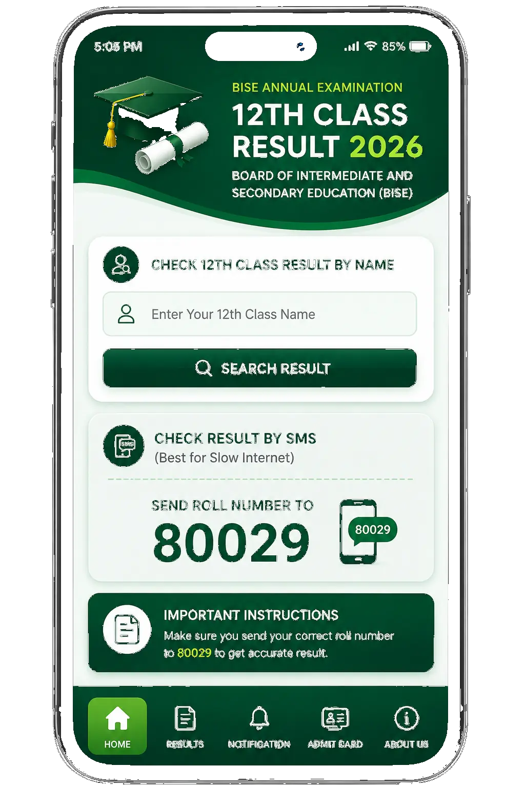 Check 12th Class Result 2026 by Name